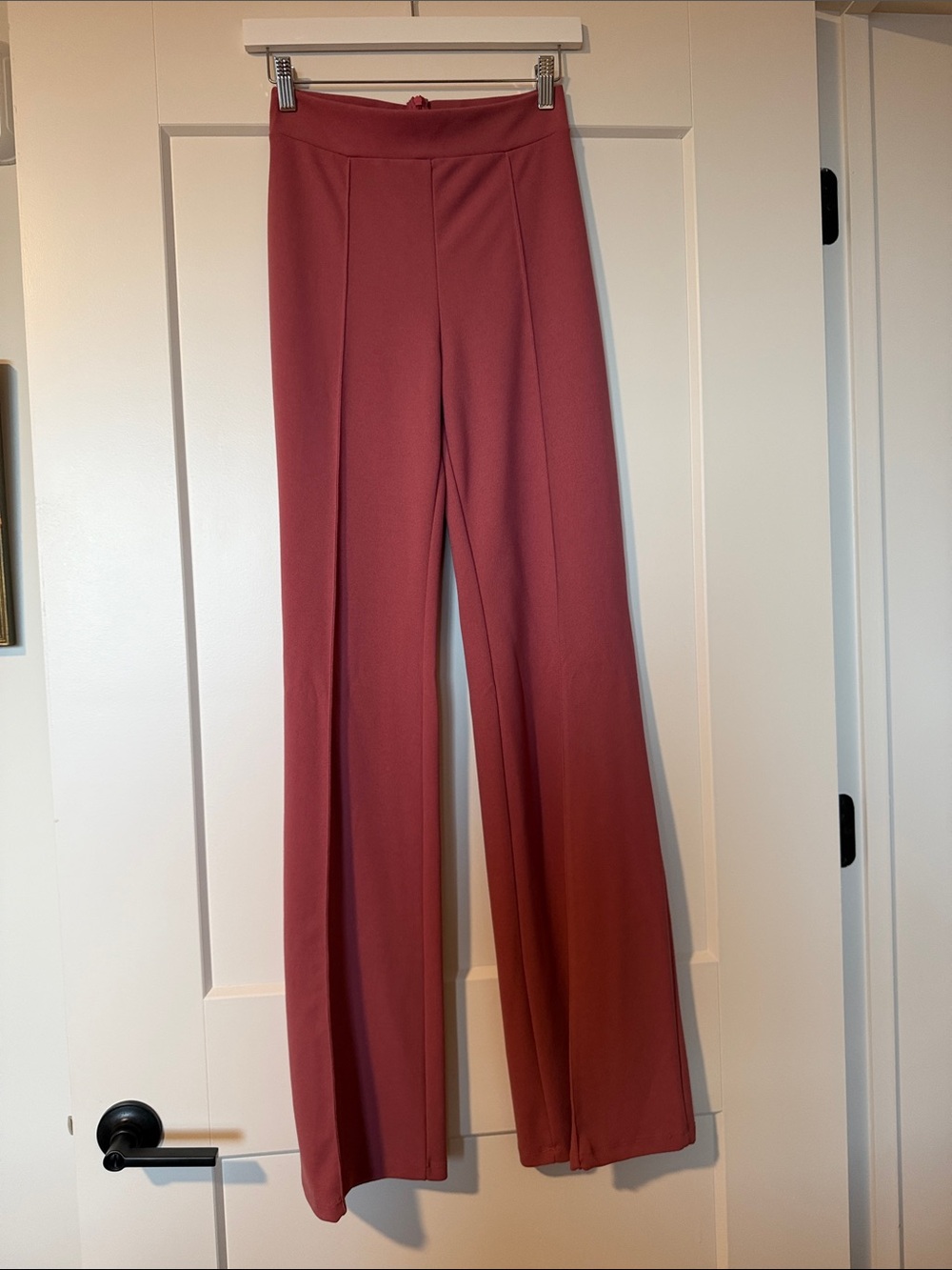 Fashion Nova Wide Leg Pants in Rose Mauve